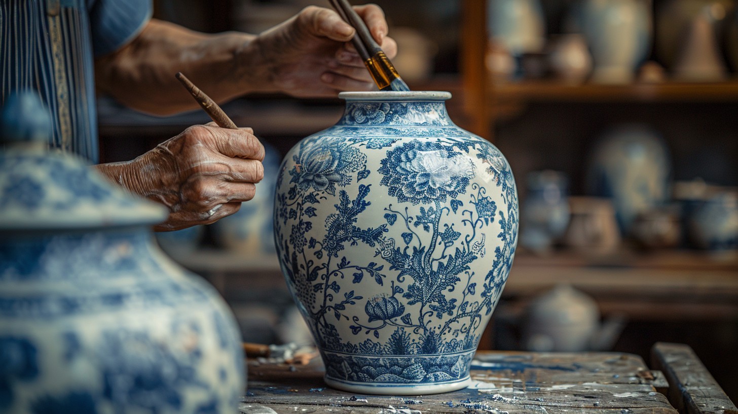 Handmade ceramic pieces in a sunlit living space